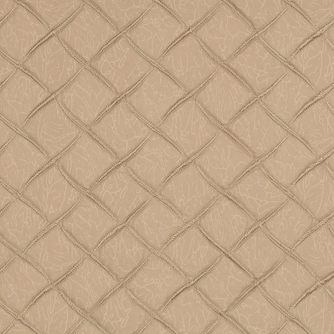 Camel - Beige Taupe Abstract Geometric,diamonds Upholstery Fabric 54 Inches"